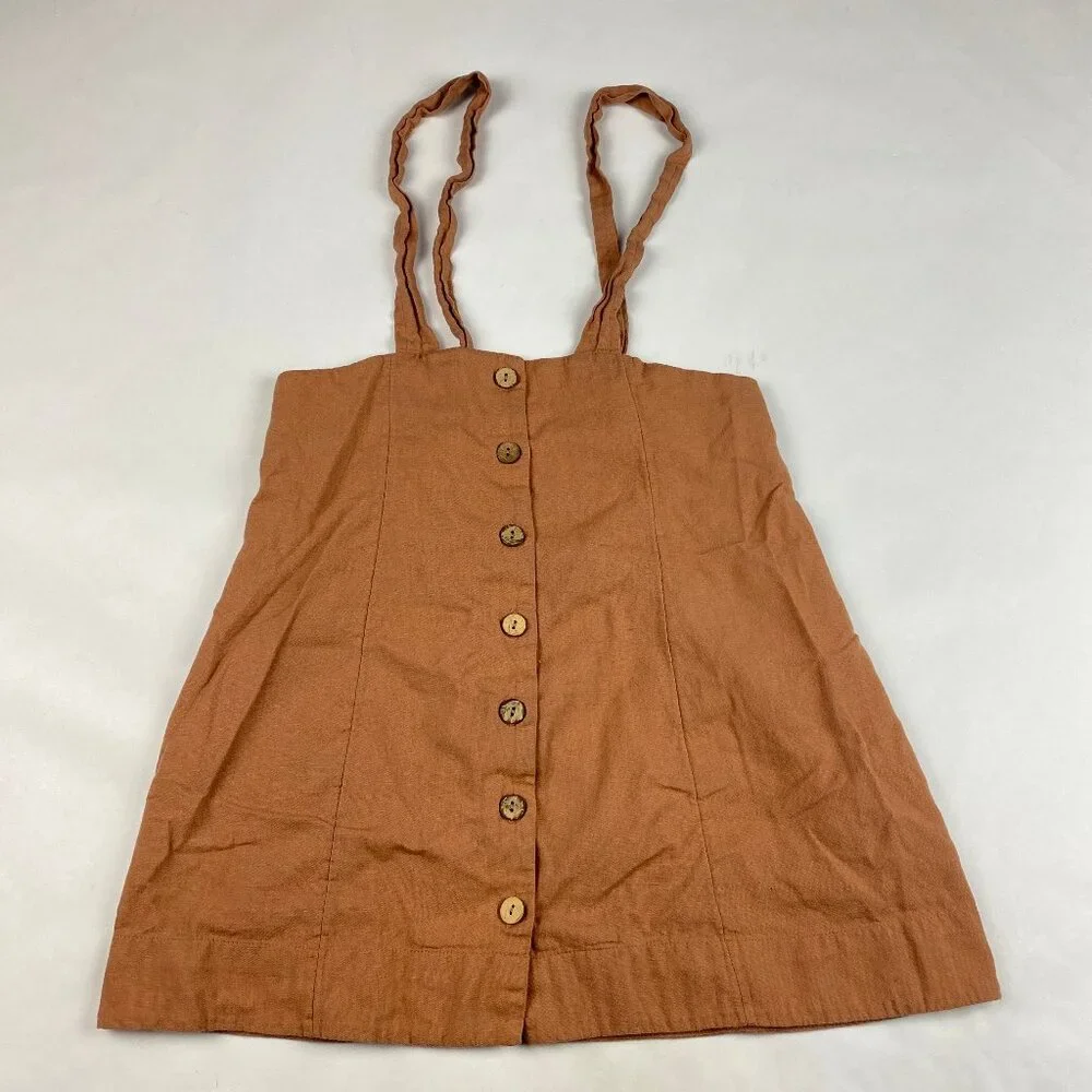 Free People Linen Blend Tank Women's Size XS‎ Adjustable Straps